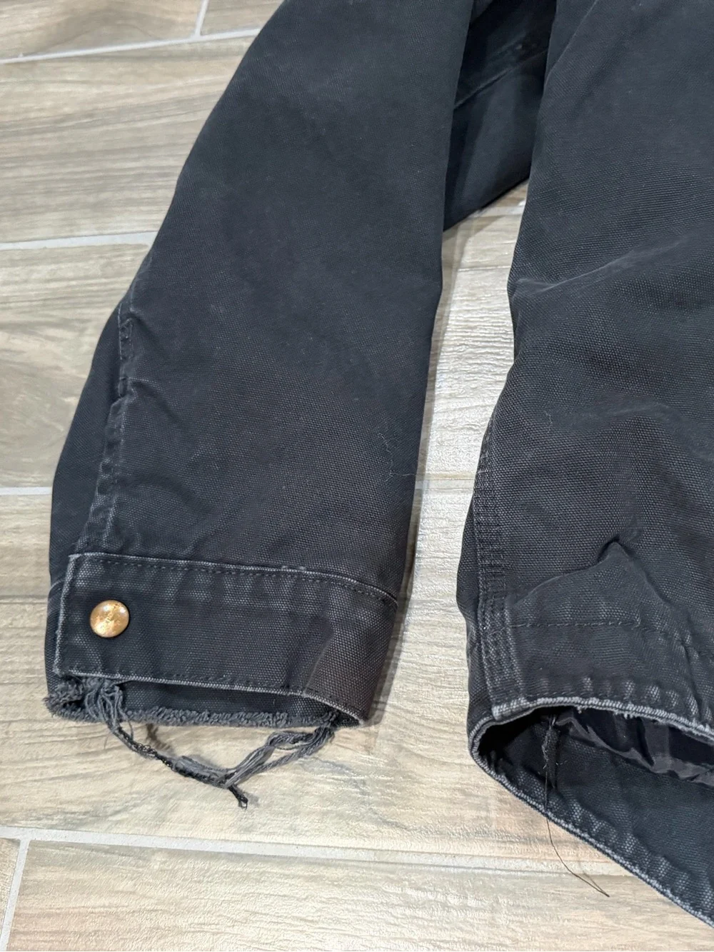 Vintage Carhartt Quilt lined Insulated Black Canvas Jacket Mens XXL 100733 001